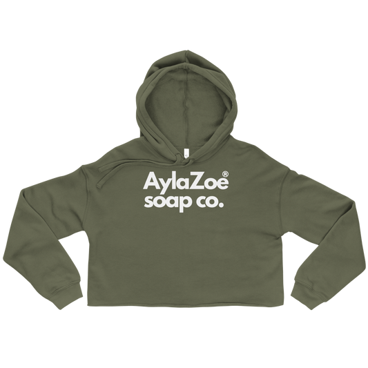 AylaZoe Soap Co. Cropped Hoodie - Military Green