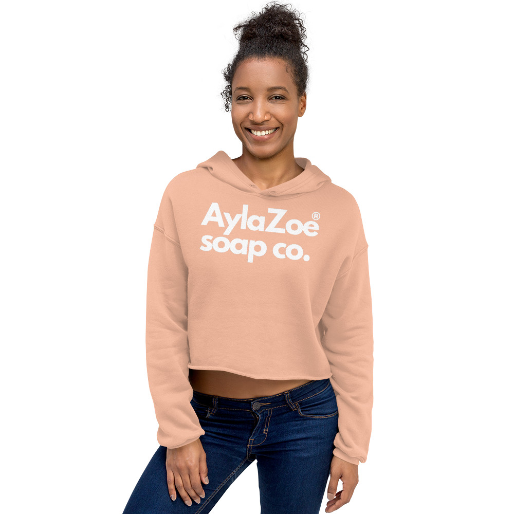 AylaZoe Soap Co. Cropped Hoodie - Peach