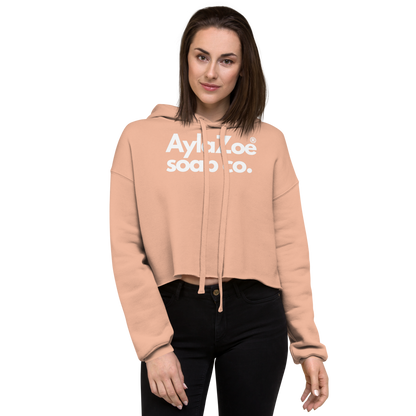 AylaZoe Soap Co. Cropped Hoodie - Peach